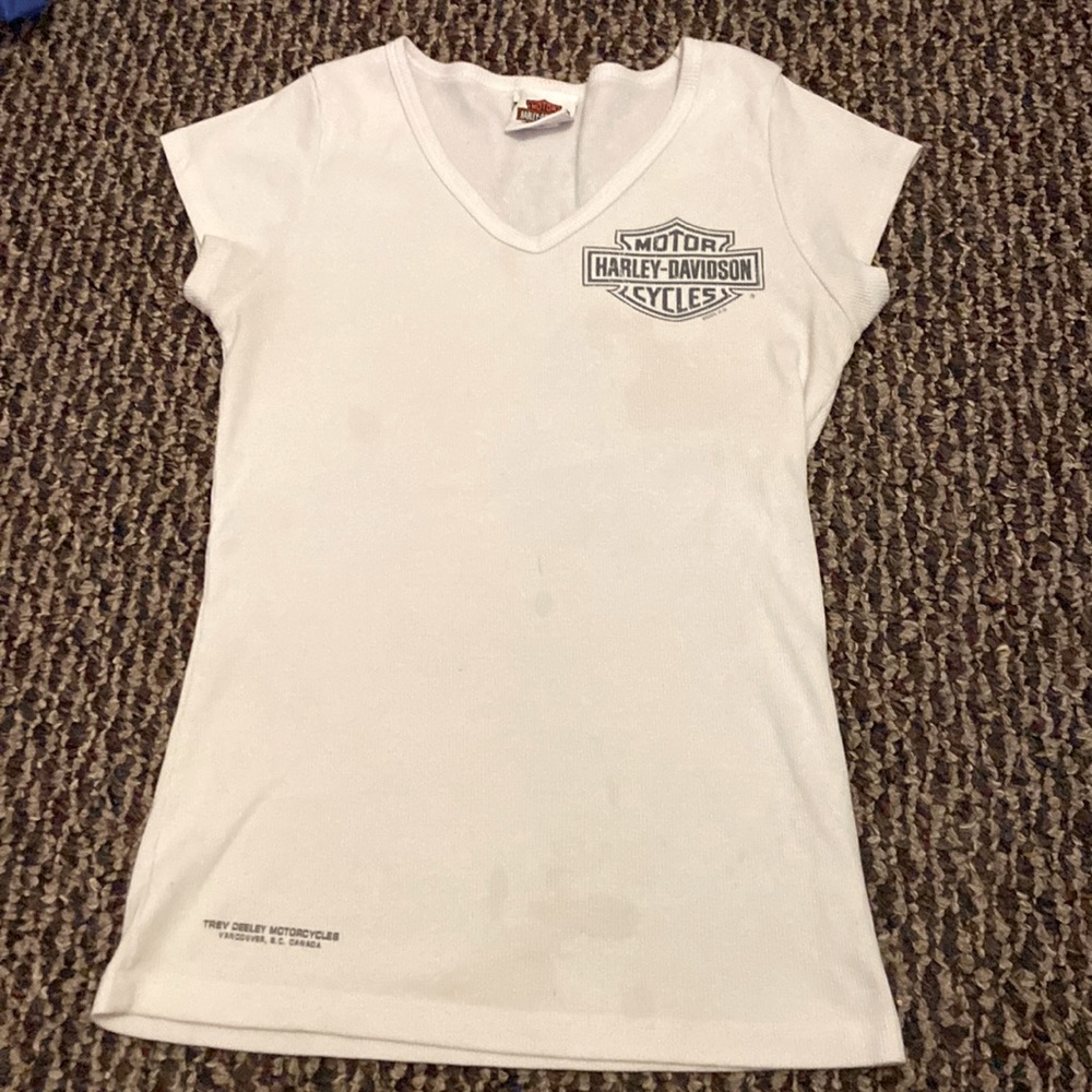 HARLEY DAVIDSON slim fit rhinestone top